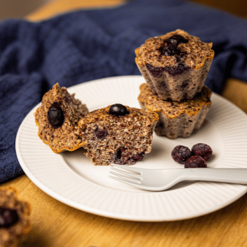 Áfonyás-kókuszos quinoa muffinok