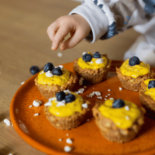 Almás–túrós muffin